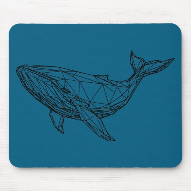 Tapis De Souris Minimalist Geometric Whale Mouse Pad (Devant)