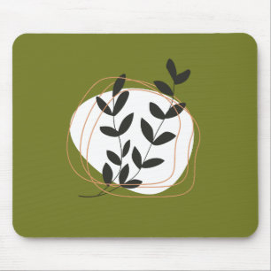 Tapis De Souris Minimaliste abstrait dans une jolie couleur vert o