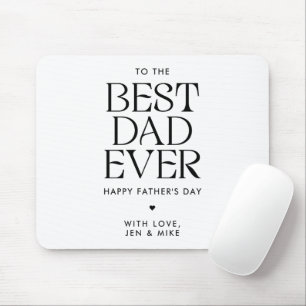 Tapis De Souris Minimaliste Meilleur Papa Jamais Fête des pères mo