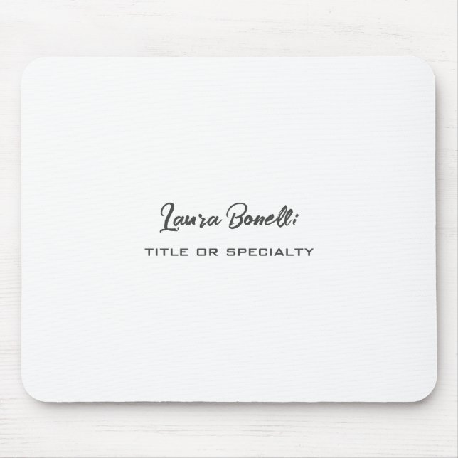 Tapis De Souris Minimaliste Professionnel Moderne (Devant)