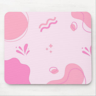 Tapis De Souris Minimaliste rose Abstrait moderne
