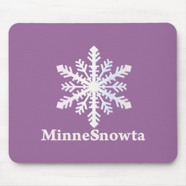 Tapis De Souris MinneSnowta avec flocon de neige (Devant)