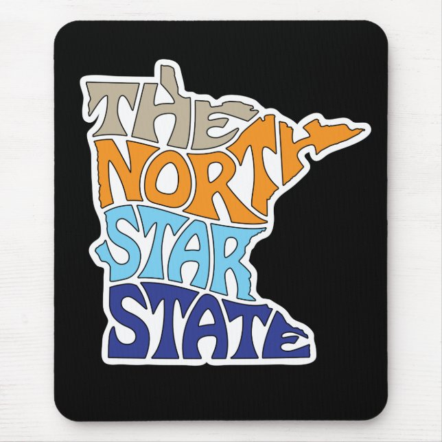 Tapis De Souris Minnesota Surnom Art Word (Devant)