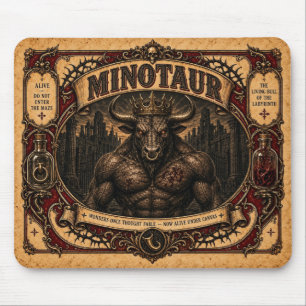 Tapis De Souris Minotaur, Monstre de Cirque Vintage