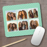 Tapis De Souris Mint Chevron Motif avec Collage photo 6 tendance<br><div class="desc">Utilisez des photos de compte Instagram ou d'autres applications de partage populaires avec six photos carrés pour créer un cadeau unique et personnel. Ou vous pouvez garder le chiot hipster et faire un gardien branché. Si vous avez besoin d'ajuster les images,  cliquez sur l'outil personnaliser pour apporter des modifications.</div>
