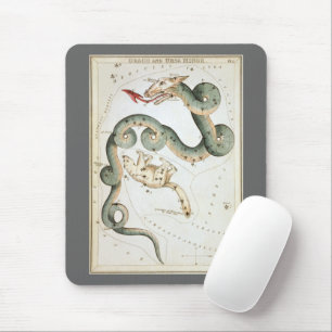 Tapis De Souris Miroir d'Urania, Carte céleste d'astronomie vintag