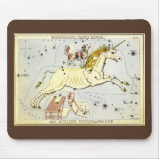 Tapis De Souris Miroir d'Urania, Carte céleste d'astronomie vintag