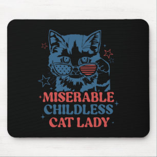 Tapis De Souris Miserable Enfless Chat Ladies For Kamala Harris 2