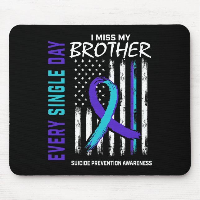 Tapis De Souris Miss Mon Frère Prévention du Suicide Ameri (Devant)