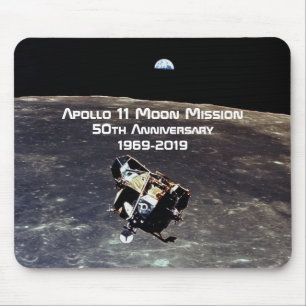 Tapis De Souris Mission historique Apollo 11 Moon 50e anniversaire