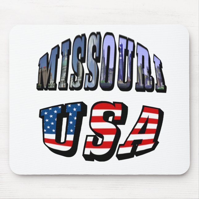 Tapis De Souris Missouri Picture et USA Text (Devant)