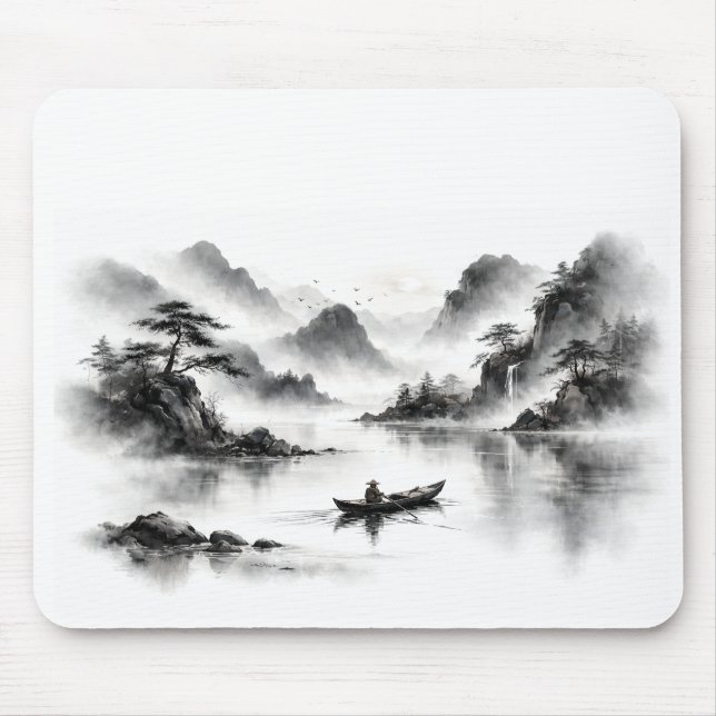 Tapis De Souris Misty Lake Mousepad (Devant)