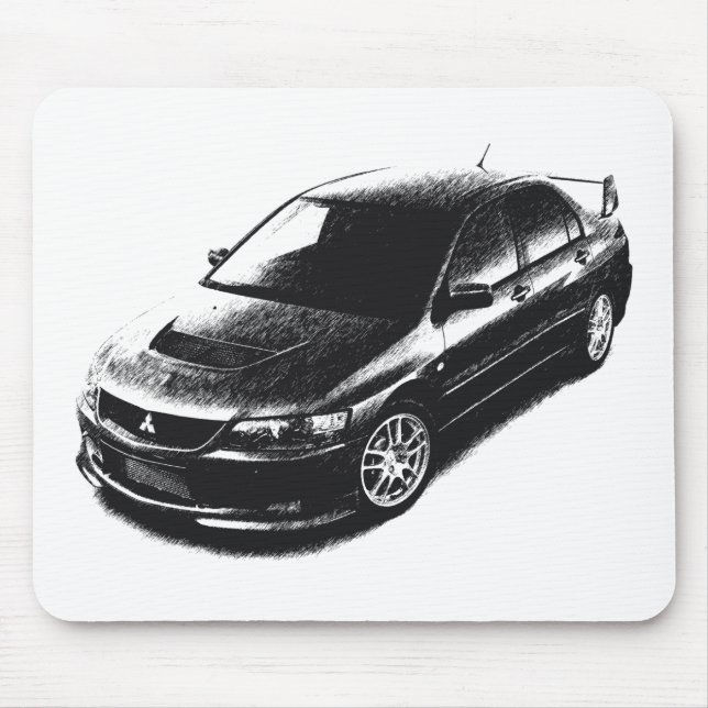 Tapis De Souris MIT Lancer Evo IX strié (Devant)
