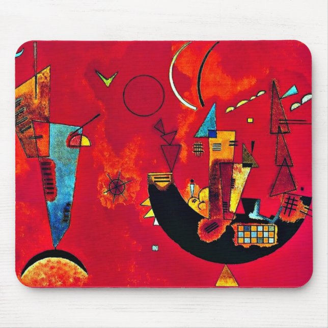 Tapis De Souris Mit und Gegen, art populaire de Wassily Kandinsky  (Devant)