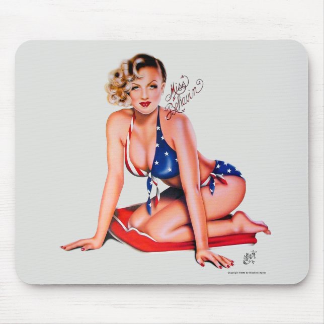Tapis De Souris Mlle Behavin'Pinup Mousepad (Devant)