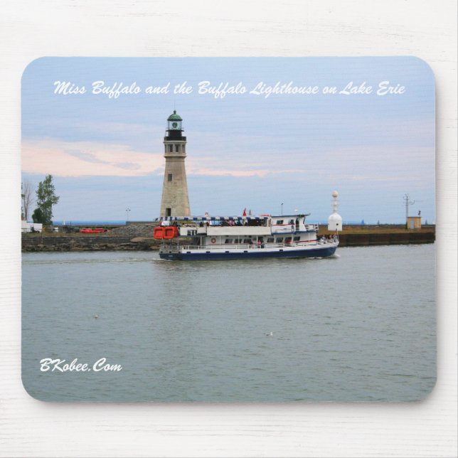 Tapis De Souris Mlle Buffalo et phare, Buffalo NY (Devant)
