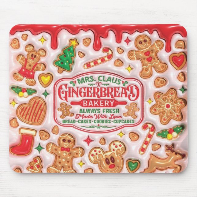 Tapis De Souris Mme Claus Gingerbread Bakery Co. (Devant)