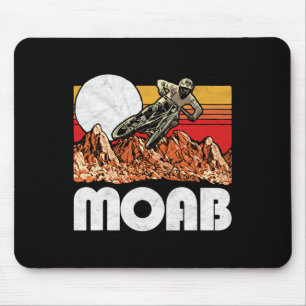 Tapis De Souris Moab Utah Vélo Tout Terrain Vintage Rétro Vibe 80s