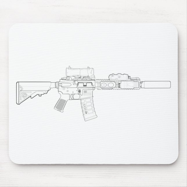 Tapis De Souris Mod 0 Mousepad de CQBR MK18 (Devant)
