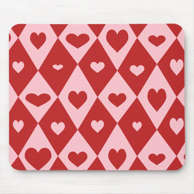 Tapis De Souris Mod Cœurs de la Saint-Valentin (Devant)