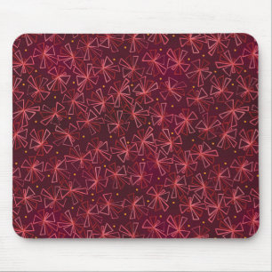 Tapis De Souris Mod Starburst Maroon et rose souris Pad