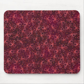 Tapis De Souris Mod Starburst Maroon et rose souris Pad
