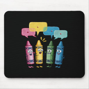 Tapis De Souris Mode féminine crayon humeur couleur crayons enseig