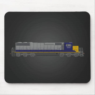 Tapis De Souris Modèle 3D:Moteur de train : Chemin de fer :Mousep