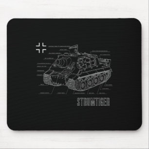 Tapis De Souris Modèle allemand de char Sturmtiger de la deuxième 