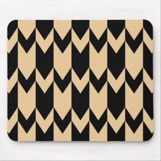 Tapis De Souris Modèle beige et noir de Chevron