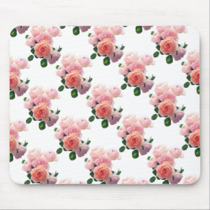 Tapis De Souris Modèle d'aquarelle florale rose tendance Roses