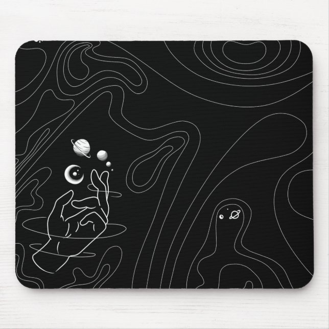 Tapis De Souris Modèle d'art de ligne spatiale (Devant)