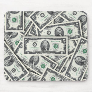Tapis De Souris Modèle de billet de 2 dollars