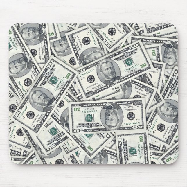 Tapis De Souris Modèle de billet de cinquante dollars (Devant)
