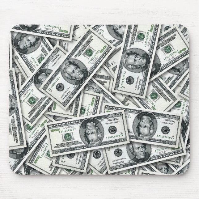 Tapis De Souris Modèle de billet de vingt dollars (Devant)