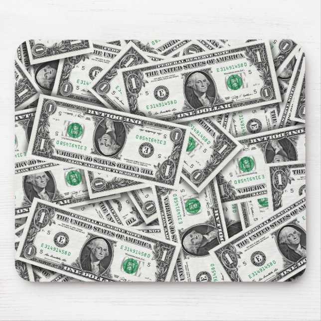 Tapis De Souris Modèle de billet d'un dollar (Devant)