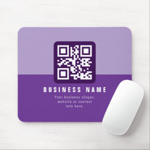 Tapis De Souris Modèle de code QR moderne éditable   Violets