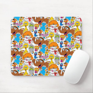 Tapis De Souris Modèle de gribouillis des amis de Rue Sésame