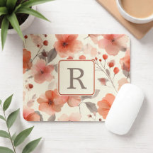 Modèle de monogramme de jolie fleur personnalisé