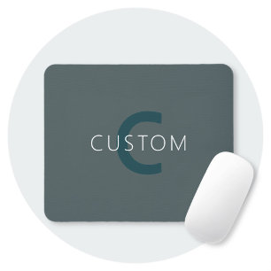 Tapis De Souris Modèle de monogramme personnalisable élégant