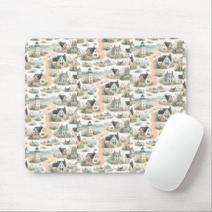 Tapis De Souris Modèle de phare de cottage côtier