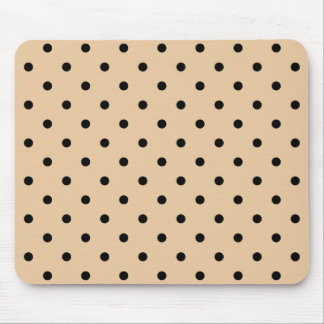 Tapis De Souris Modèle de point bronzage et noir de polka