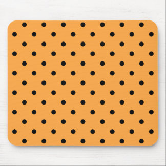 Tapis De Souris Modèle de point orange et noir de polka