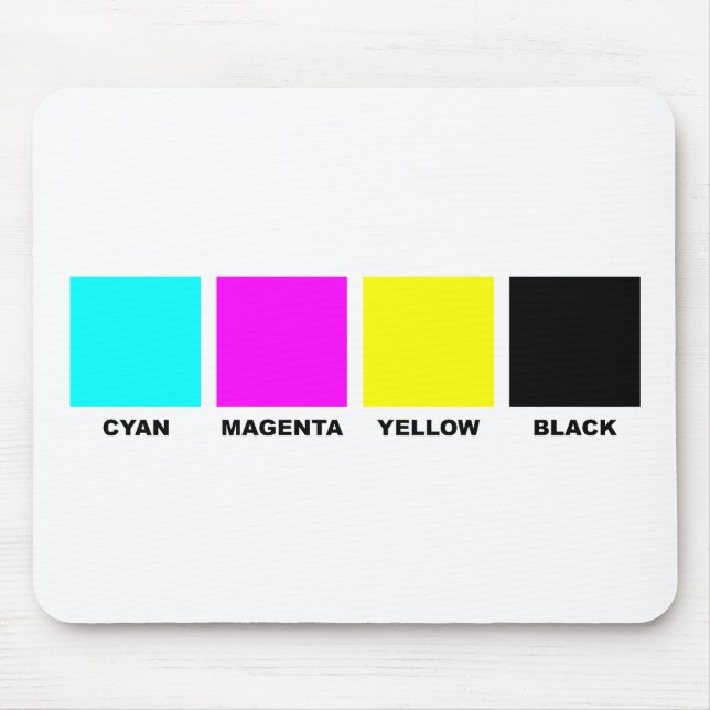 Tapis De Souris Modèle de processus de couleur de CMYK quatre (Devant)