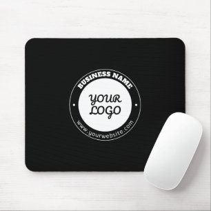 Tapis De Souris Modèle de texte circulaire modifiable et logo télé