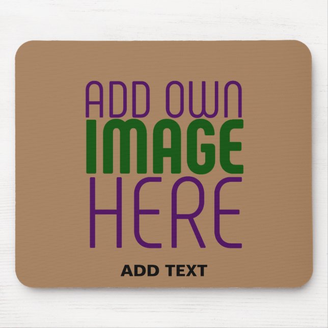 TAPIS DE SOURIS MODELE DE TEXTE D'IMAGE MARON SIMPLE ÉDITABLE MODE (Devant)