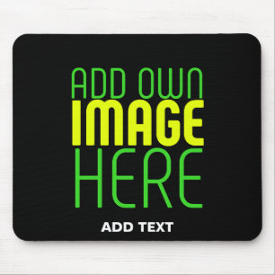 TAPIS DE SOURIS MODÈLE DE TEXTE D'IMAGE NOIRE SIMPLE ET MODERNE