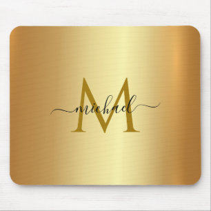 Tapis De Souris Modèle d'initiale de monogramme de nom personnalis