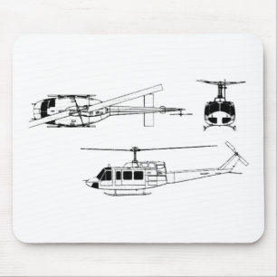 Tapis De Souris Modèle d'UH1 Huey (Iriquois)