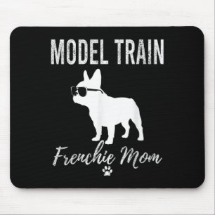 Tapis De Souris Modèle féminin Train Frenchie Maman Chemise Drôle